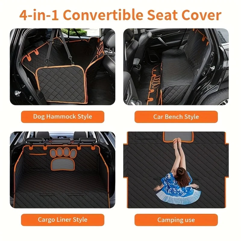 NONECN Dog Seat Cover Hammock Rear Waterproof Durable For Cars