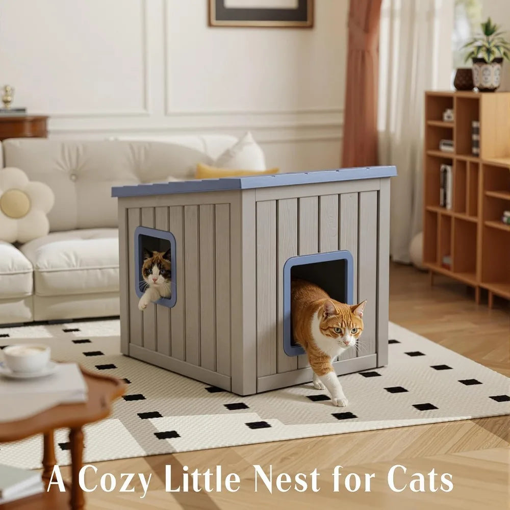 Waterproof Outdoor Resin Cat House For Feral Cats Durable