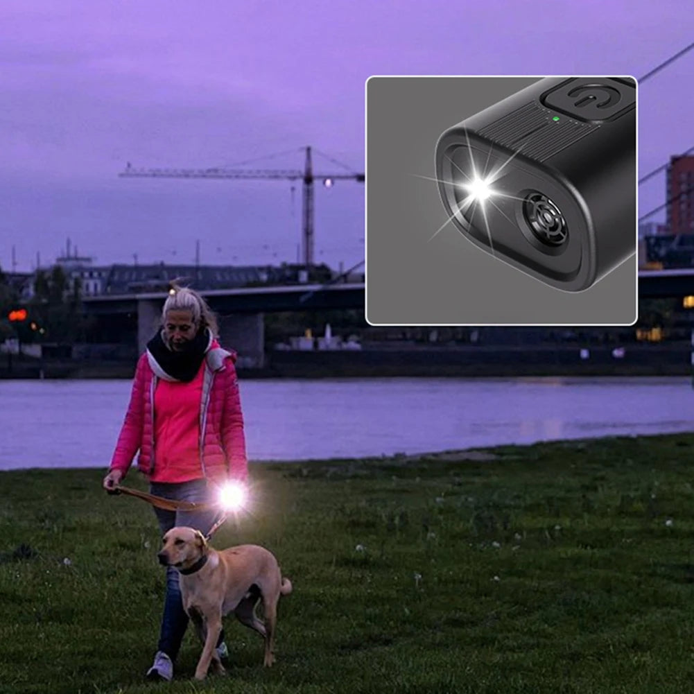 APWIKOGER Ultrasonic Anti Barking Device With LED Flashlight Rechargeable