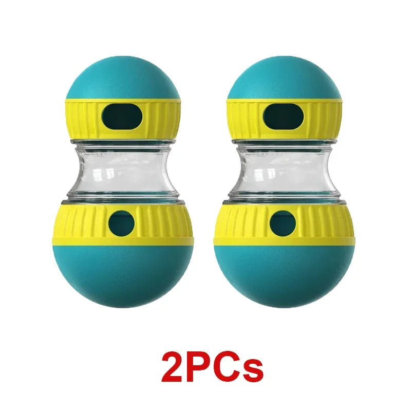 Dog Puzzle Toy Elliptical Track Treat Dispenser Interactive Durable Plastic