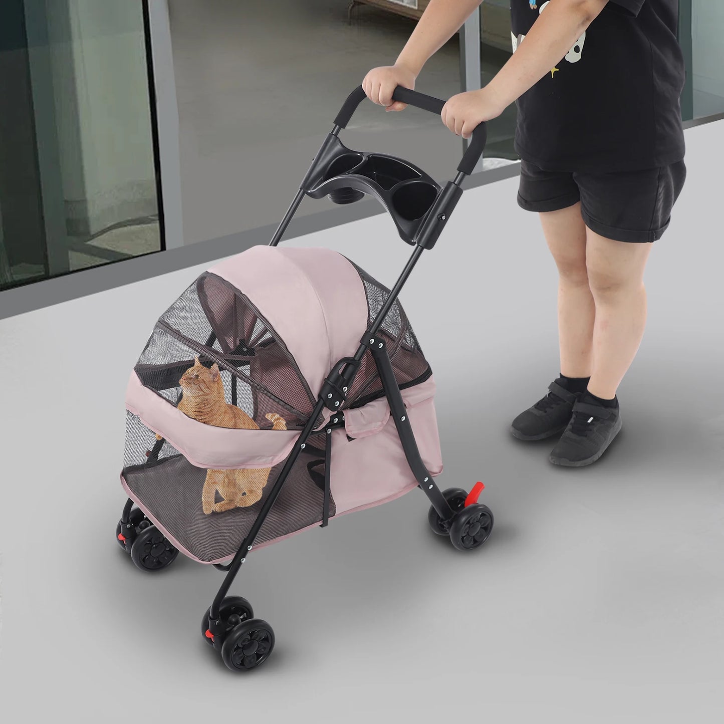 Foldable Lightweight Pet Cart For Small To Medium Dogs