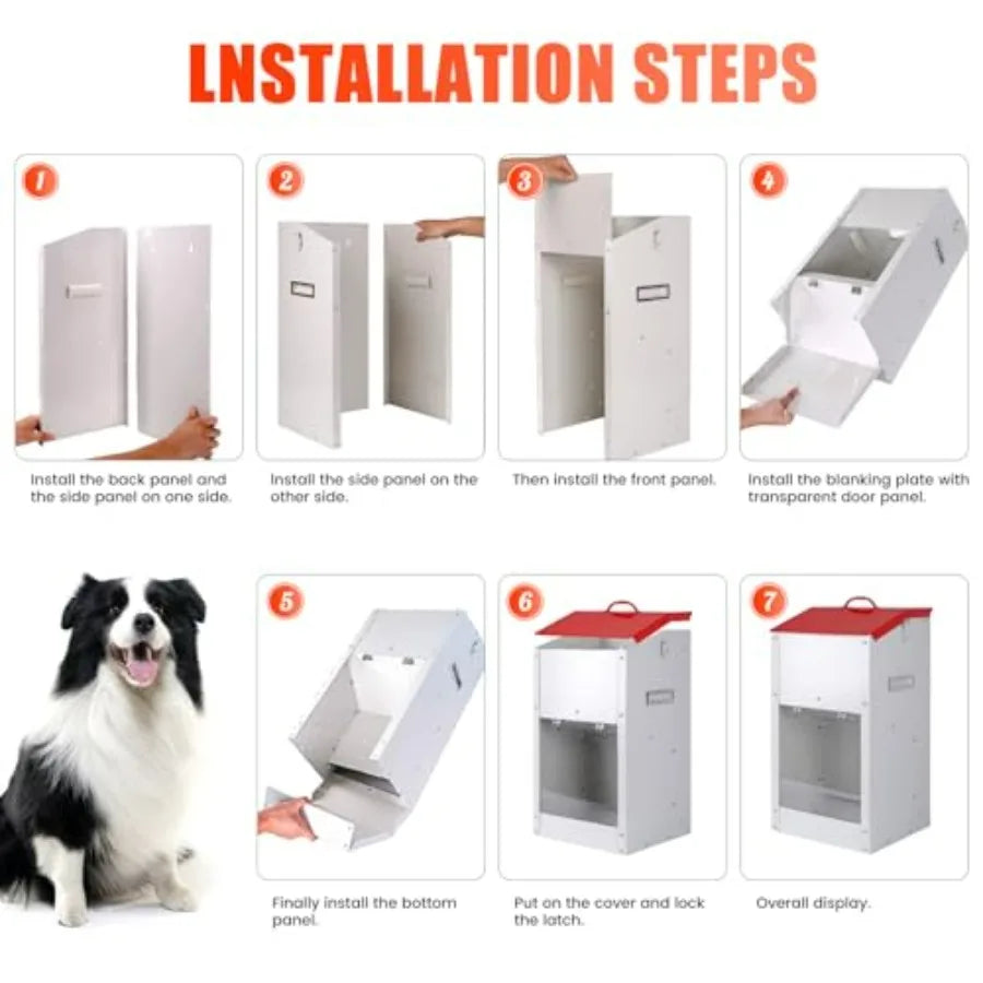 Hign-concerned Large Capacity Automatic Dog Feeder With Handle