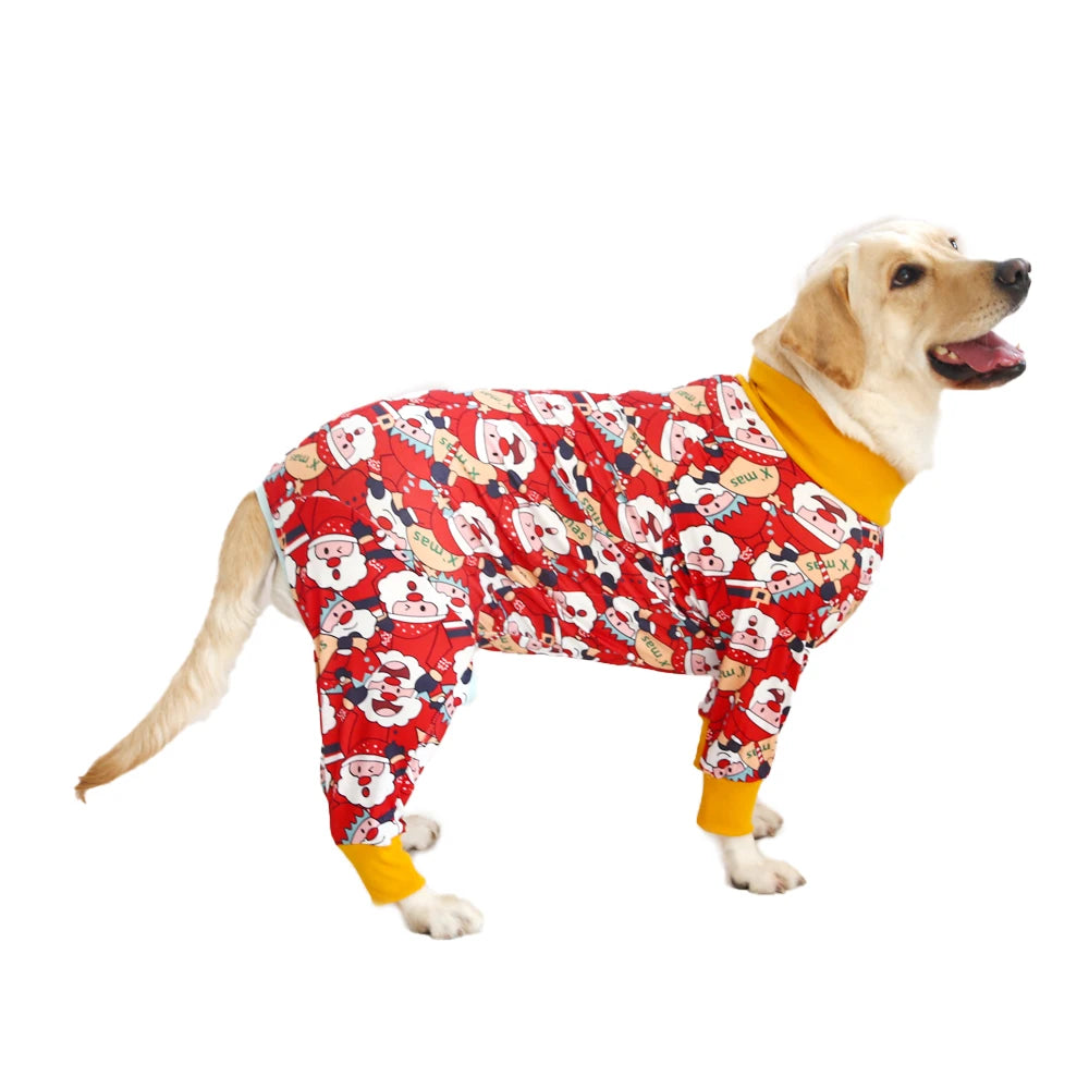 Guangdong Dog Pajama Santa Claus Onesie Soft Stretchable