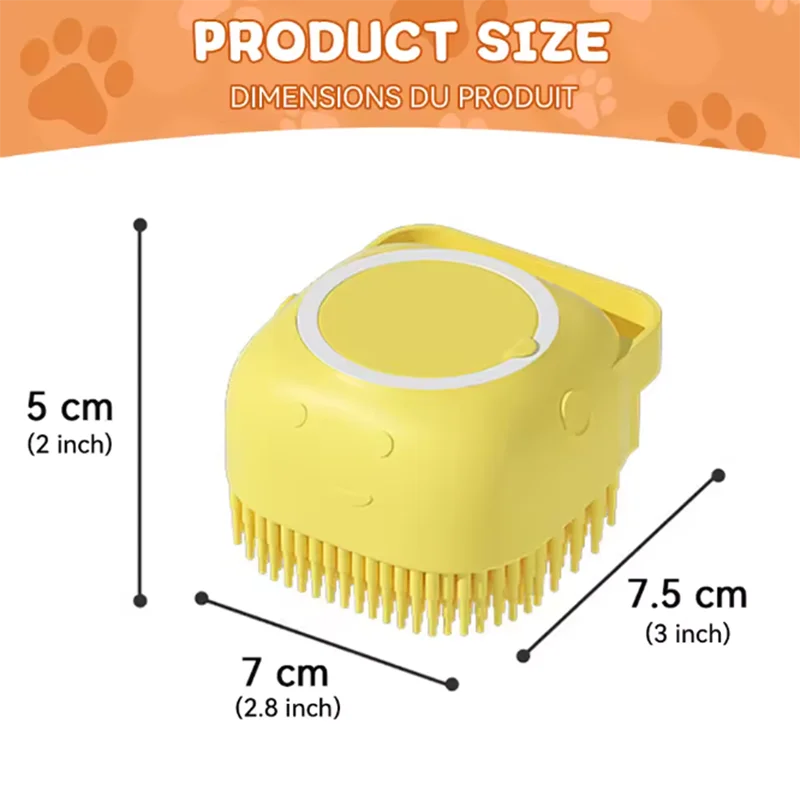 Pet Bath Massage Brush Silicone Safe Tool For Dogs Cats
