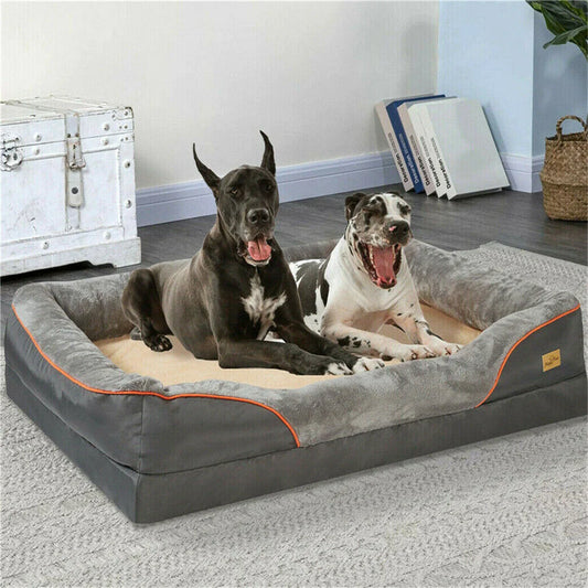 BORWARTC Orthopedic Memory Foam Dog Bed With Removable Cover