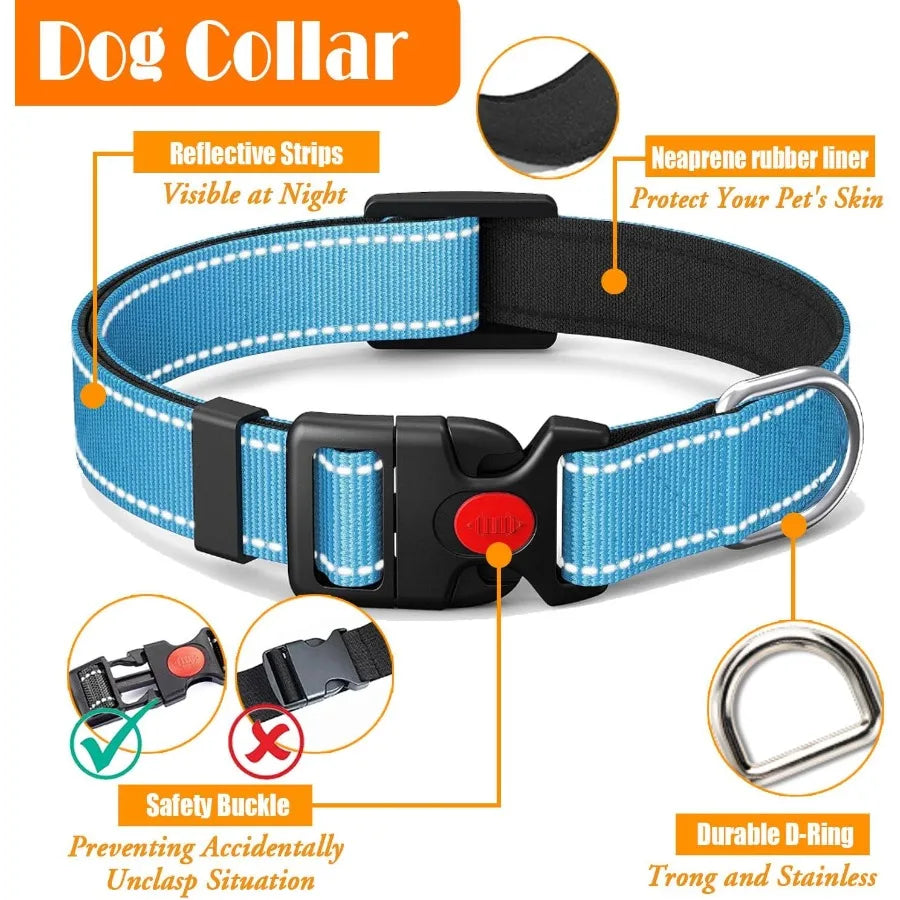 High-concerned No Pull Dog Harness Set With Leash Seatbelt Bowls