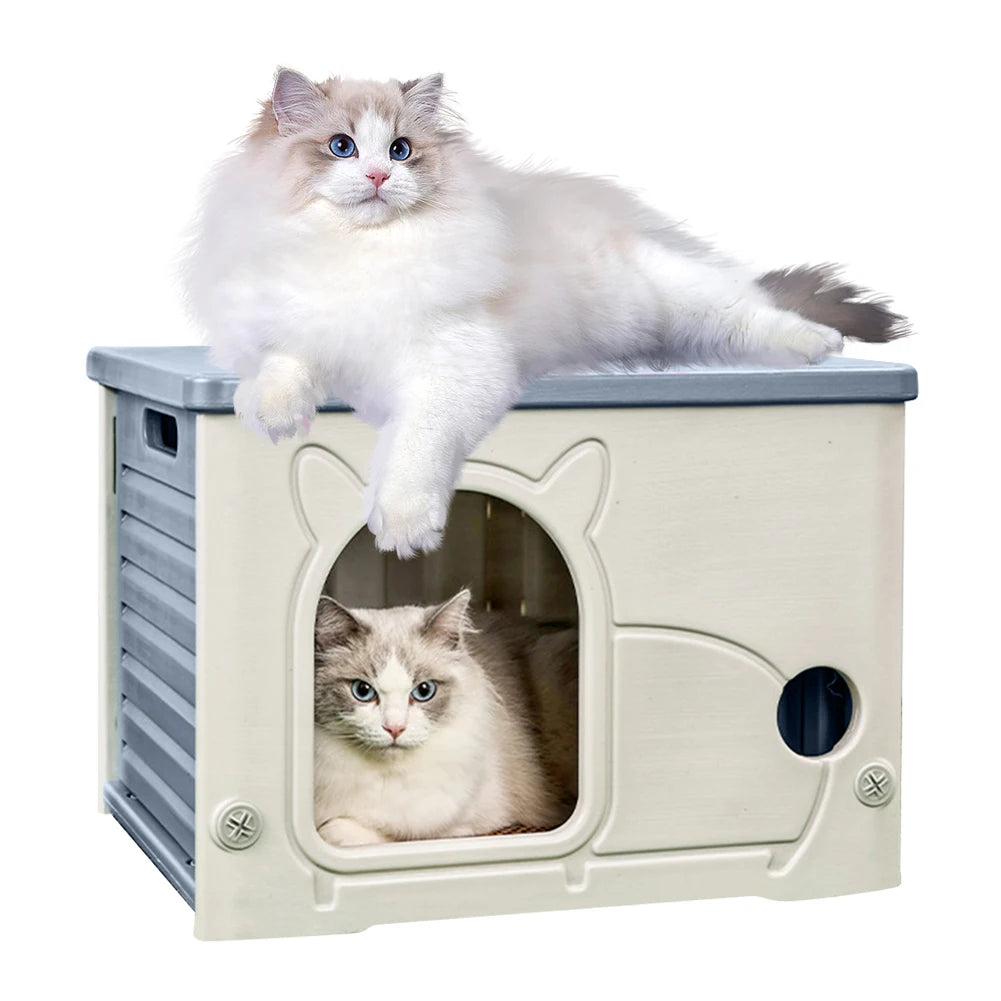 Alloet Outdoor Waterproof Cat Dog House For Small Pets
