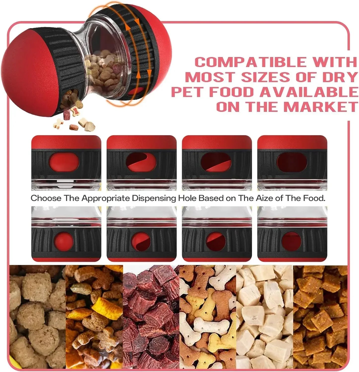 Dog Puzzle Toy Elliptical Track Treat Dispenser Interactive Durable Plastic