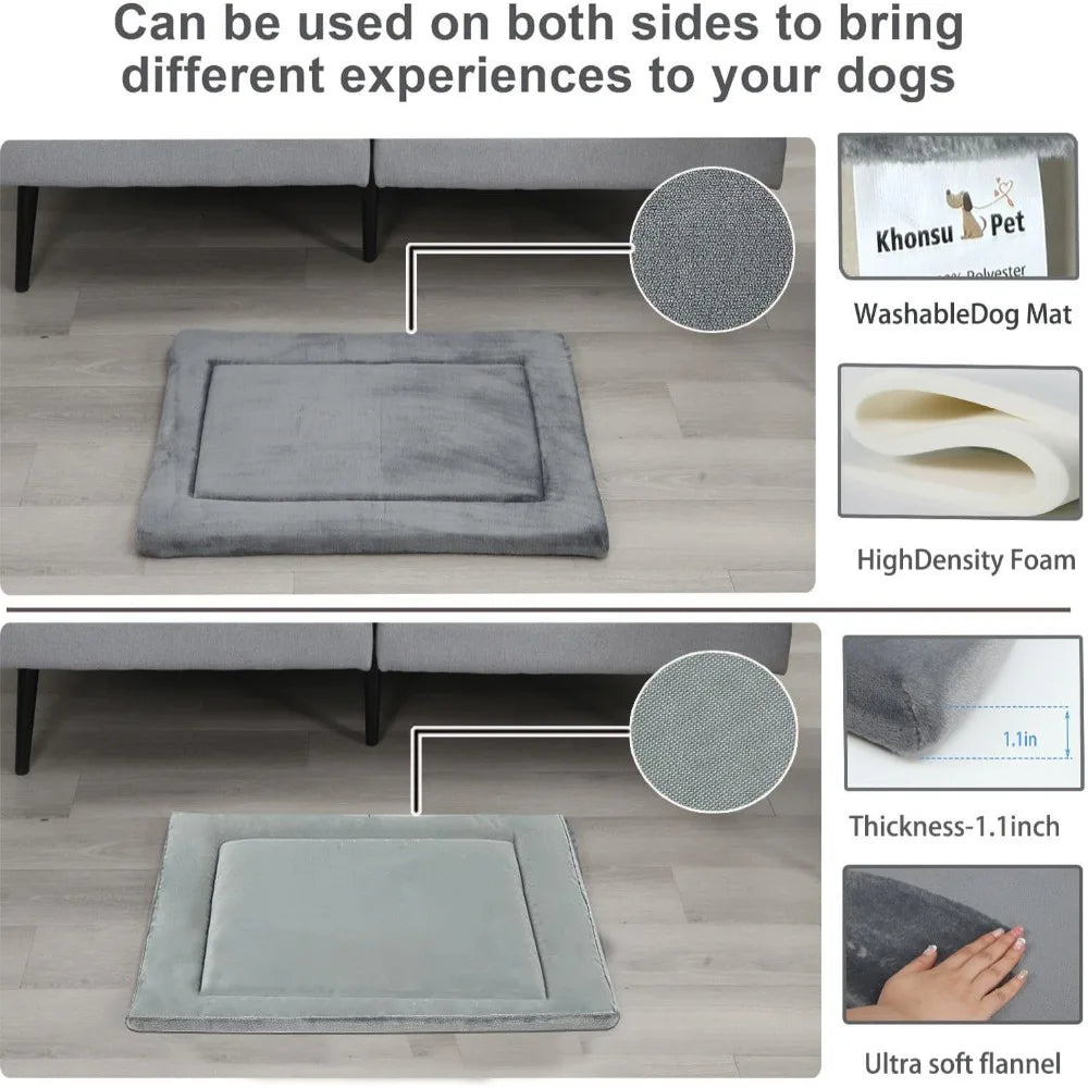 DAFIFY Cooling Dog Bed Mat For Crate Reversible Flannel Waterproof
