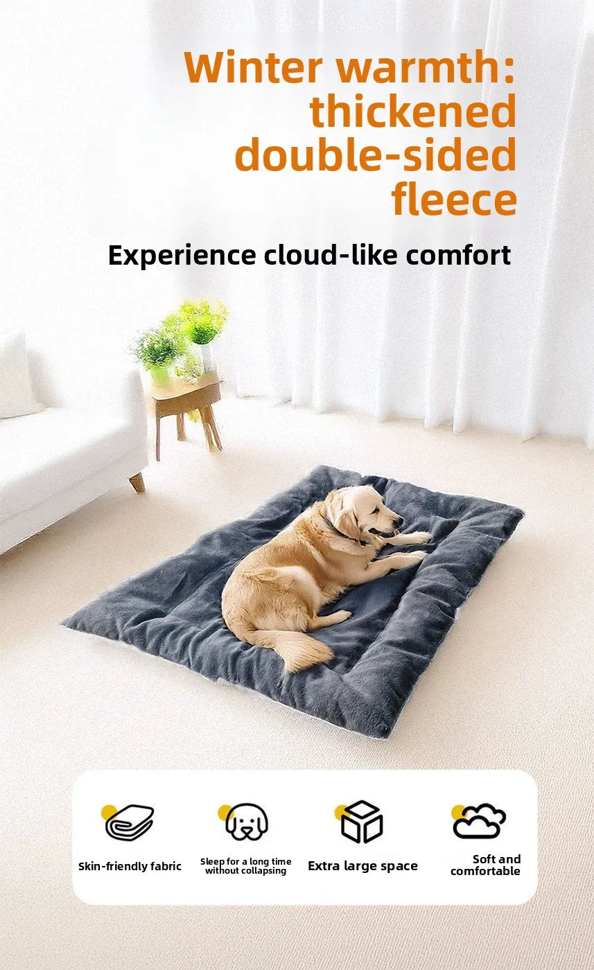 Dog Bed Mat Winter Keep Warm Double Sided Stress Relieving