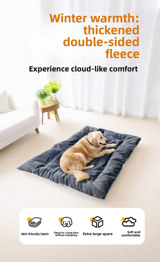 Dog Bed Mat Winter Keep Warm Double Sided Stress Relieving