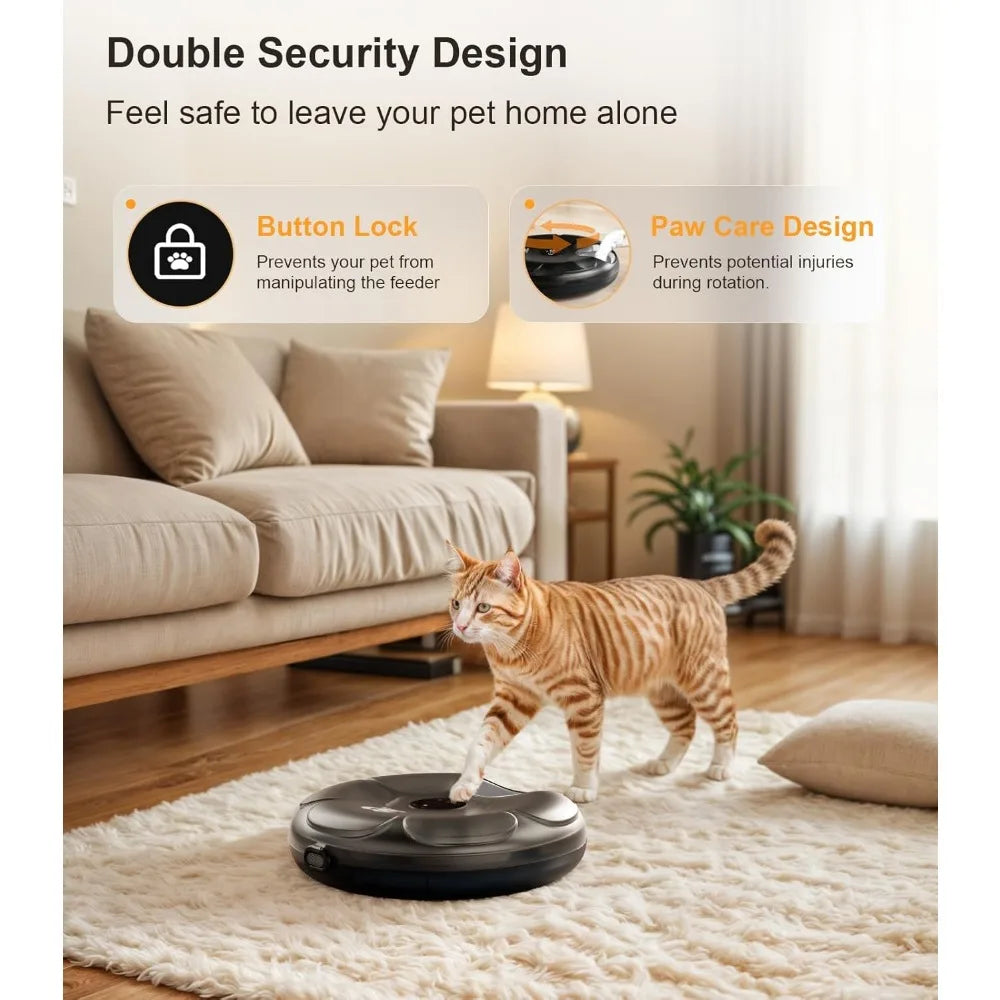 Rechargeable Cordless Cat Feeder For Wet Food With Ice Packs