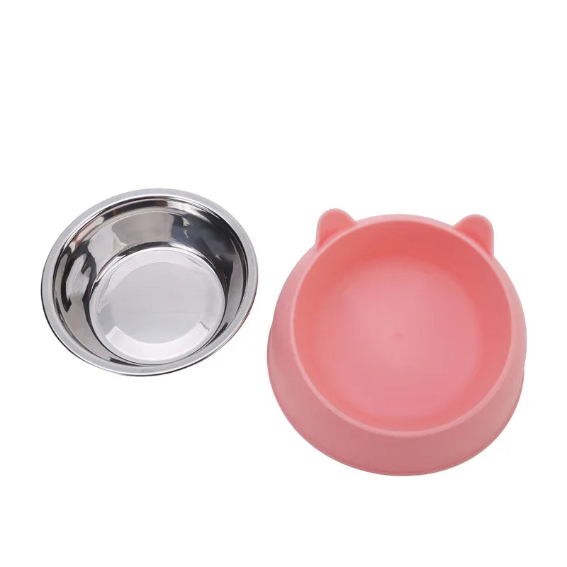 Stainless Steel Cat Feeding Bowl With Inclined Design For Cats