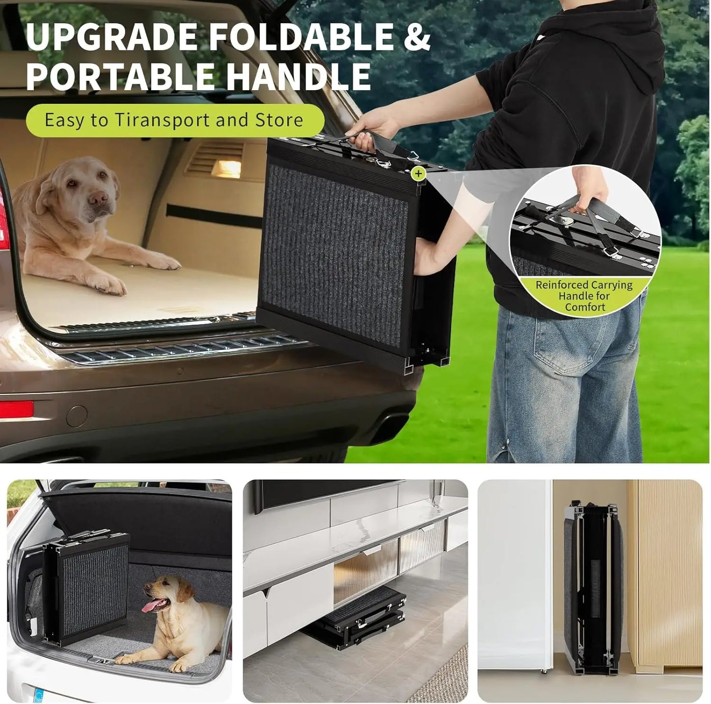 HiMISSDog Dog Ramp For Car Portable Folding Pet Steps
