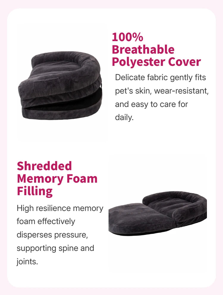 Dual Use Pet Bed Cozy Cuddler Mat For Shared Restful