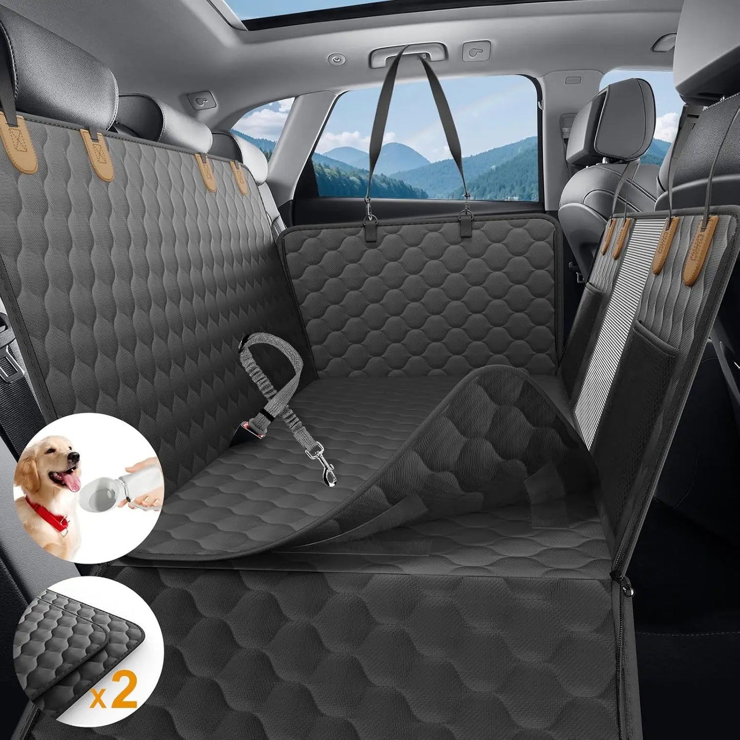 WedyvkoCN Back Seat Extender Hammock For Dogs Car Seat