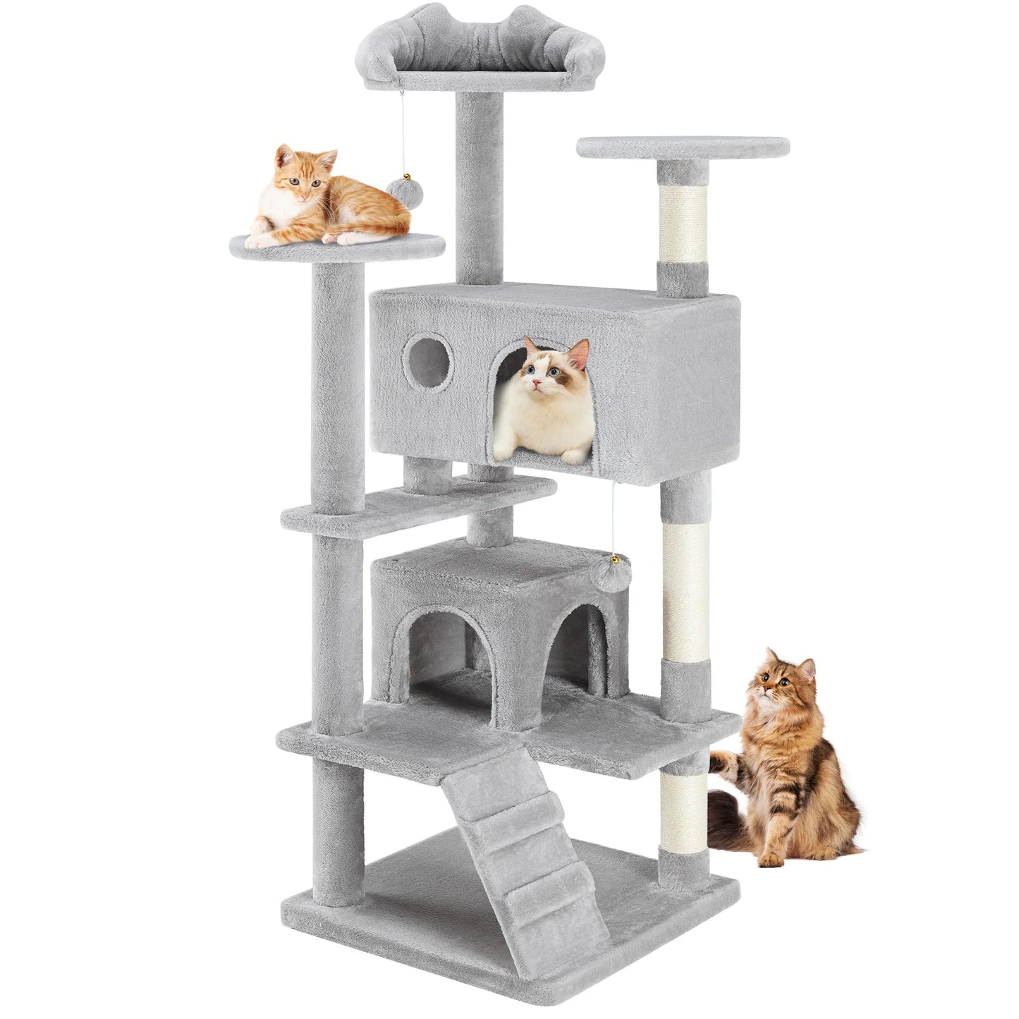 JHK Multi-Level Cat Tree Tower With Sisal Scratching Post