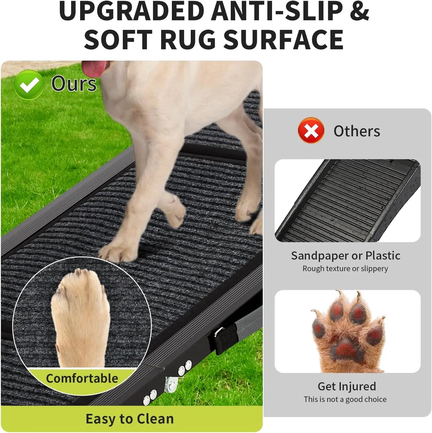 HiMISSDog Dog Ramp For Car Portable Folding Pet Steps