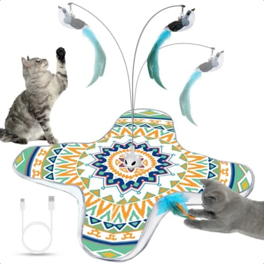 Interactive Cat Toy With Suction Cup For Indoor Cats