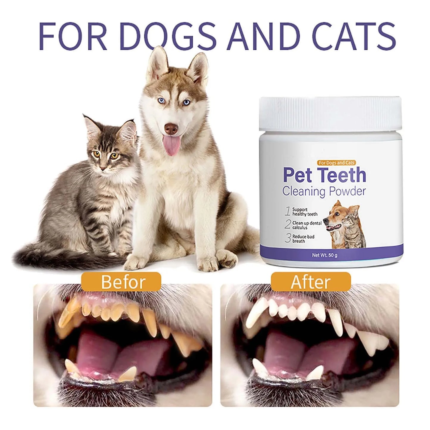 Pet Toothpaste for Cats and Dogs Fresh Breath Dental Care
