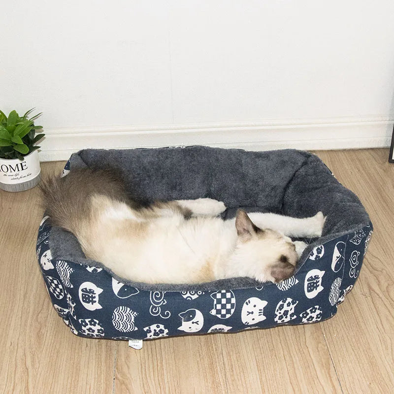 Winter Pet Bed Mat For Dogs Warm Plush Sofa Nest Bedding