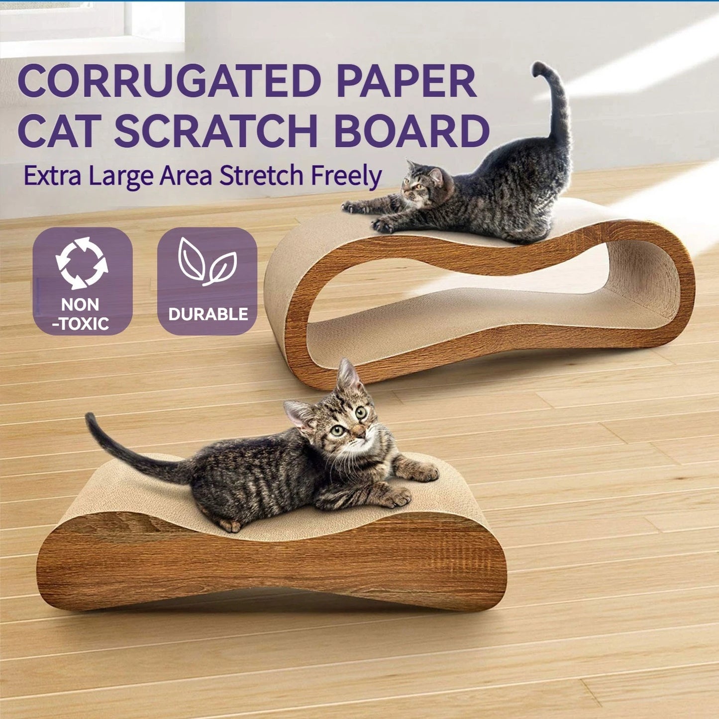 2 In 1 Cat Scratcher Lounge Bed and Scratching Post