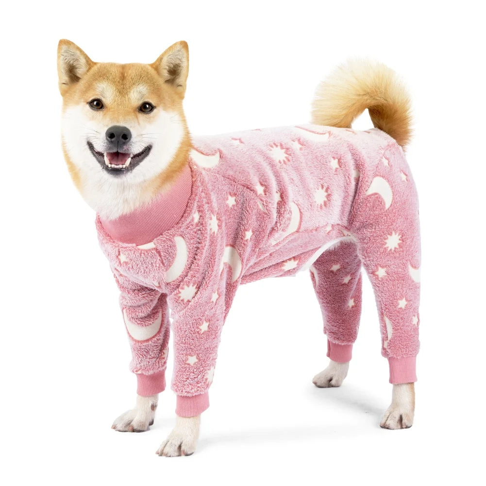 Winter Warm Fleece Dog Jumpsuit Pajamas For All Dogs