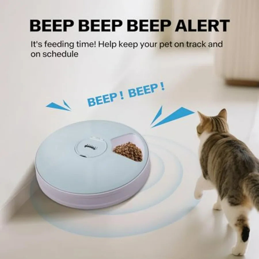 Hign-concerned 6 Meal Programmable Pet Food Dispenser With Timer