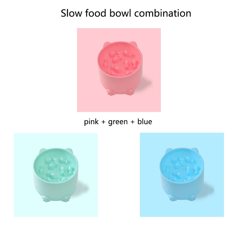 Cat And Dog Slow Feeder Bowl Anti Choking Design Pets