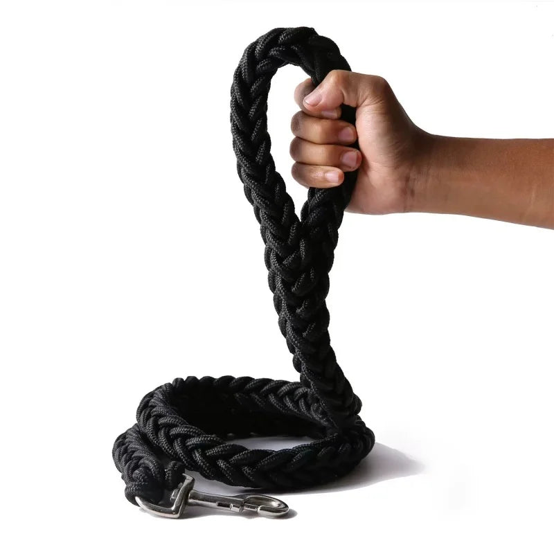 Nylon Braided Dog Leash For Large Breeds Traction Rope