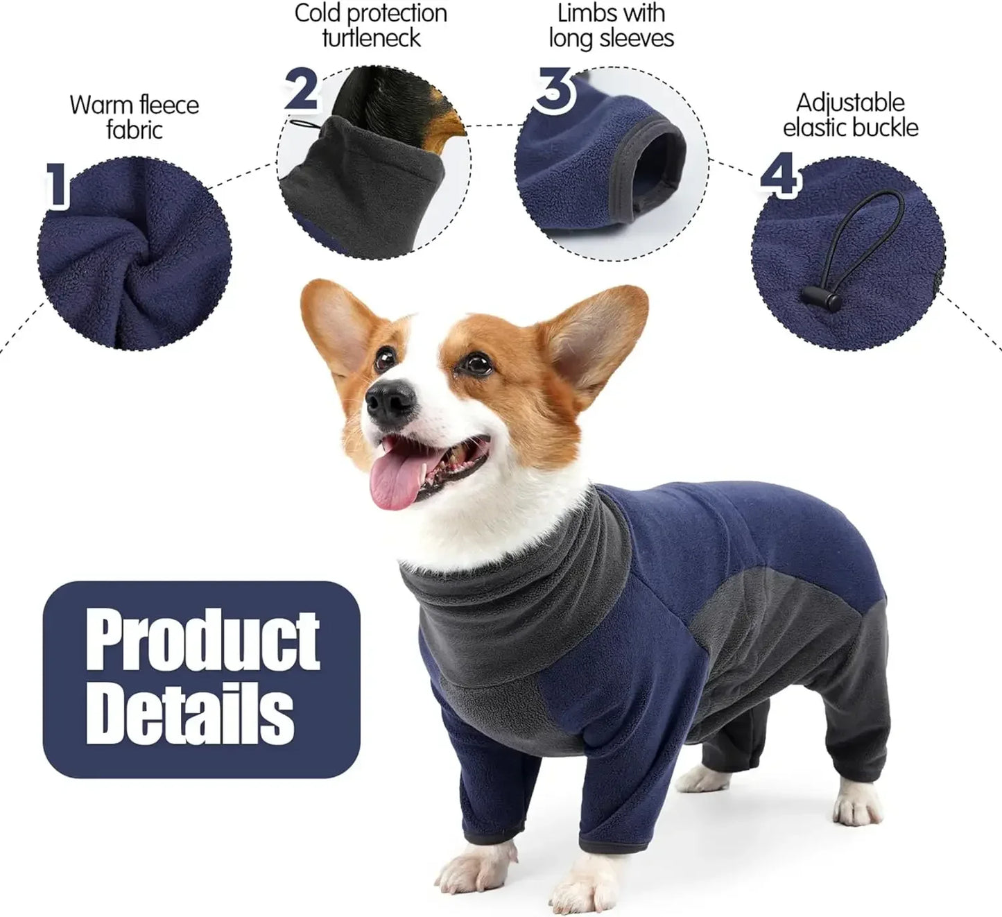 Cozy Fleece Dog Sweater Coat for Winter Warmth and Comfort