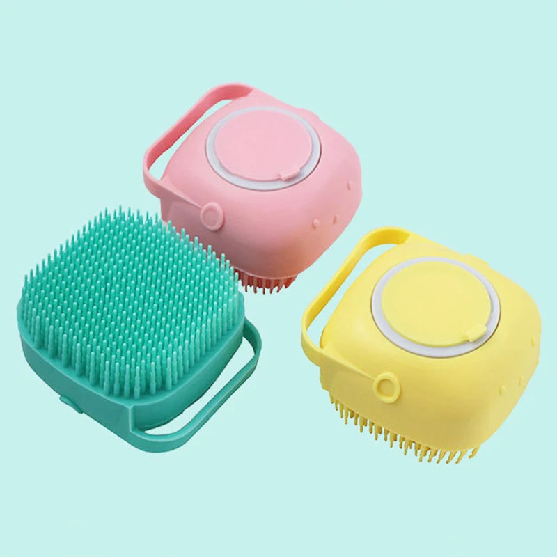Silicone Dog Bath Massage Gloves For Pet Grooming And Shampooing