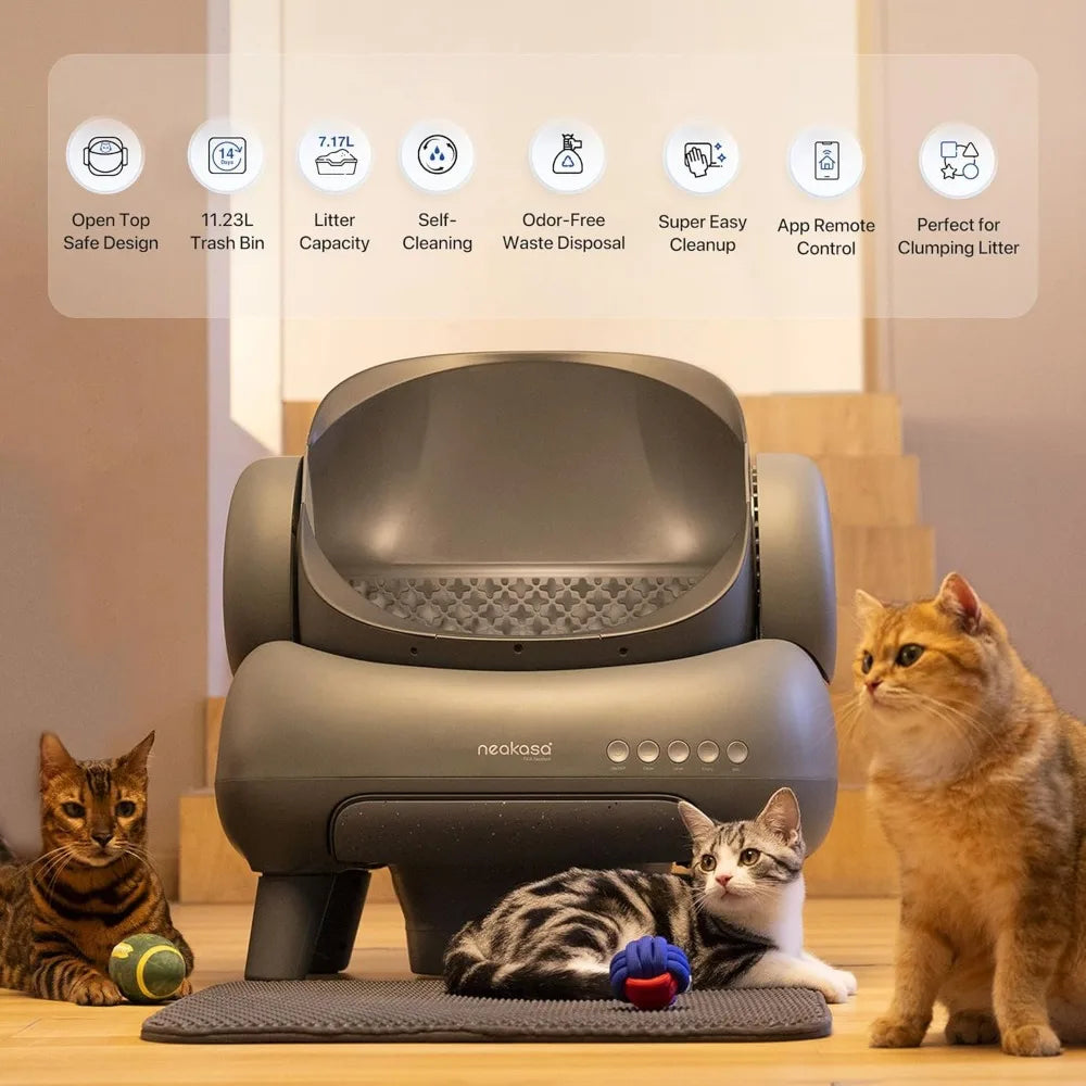 Neakasa M1 Open Top Self Cleaning Cat Litter Box App