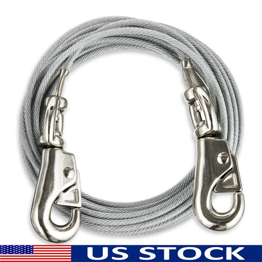 Closure Reflective Tie Out Cable For Dogs Up To 125lbs