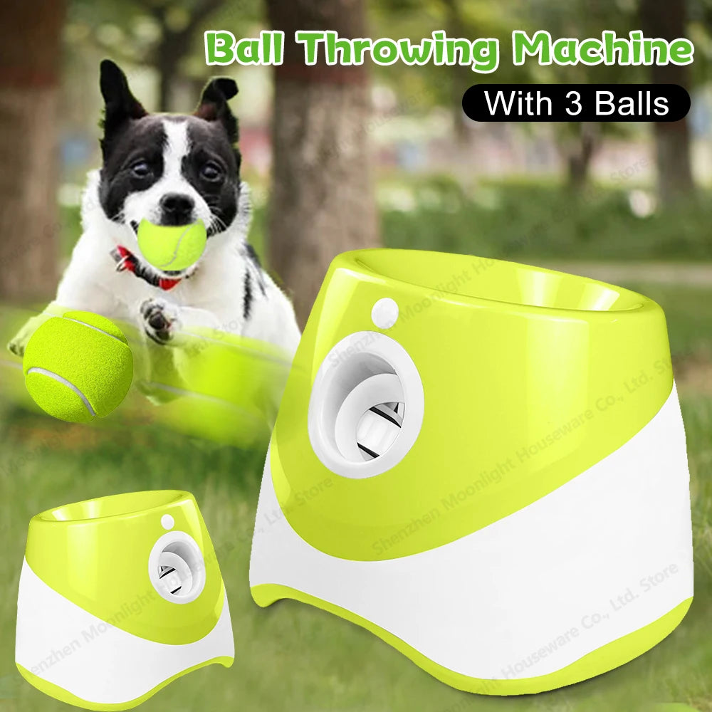 Pet Prime Automatic Dog Ball Thrower Launcher Indoor Outdoor Play