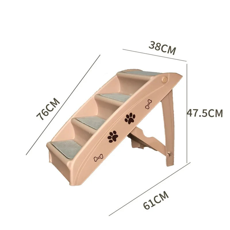 APWIKOGER 4Step Pet Stairs Foldable Non Slip Indoor Dog Steps