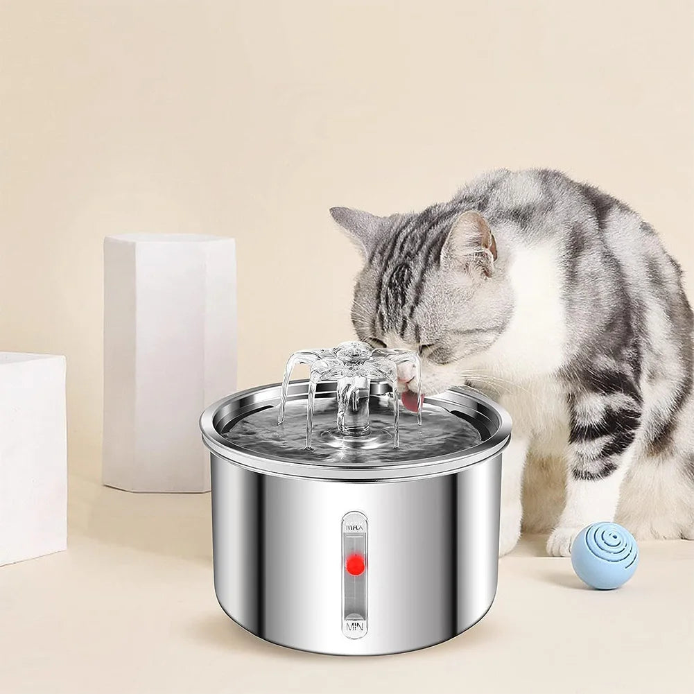 APWIKOGER Automatic Pet Water Fountain Cat Dog Stainless Steel Circulation