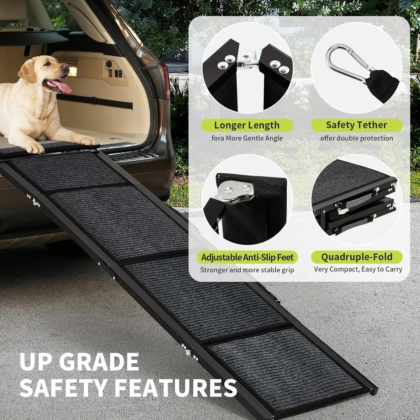 HiMISSDog Dog Ramp For Car Portable Folding Pet Steps