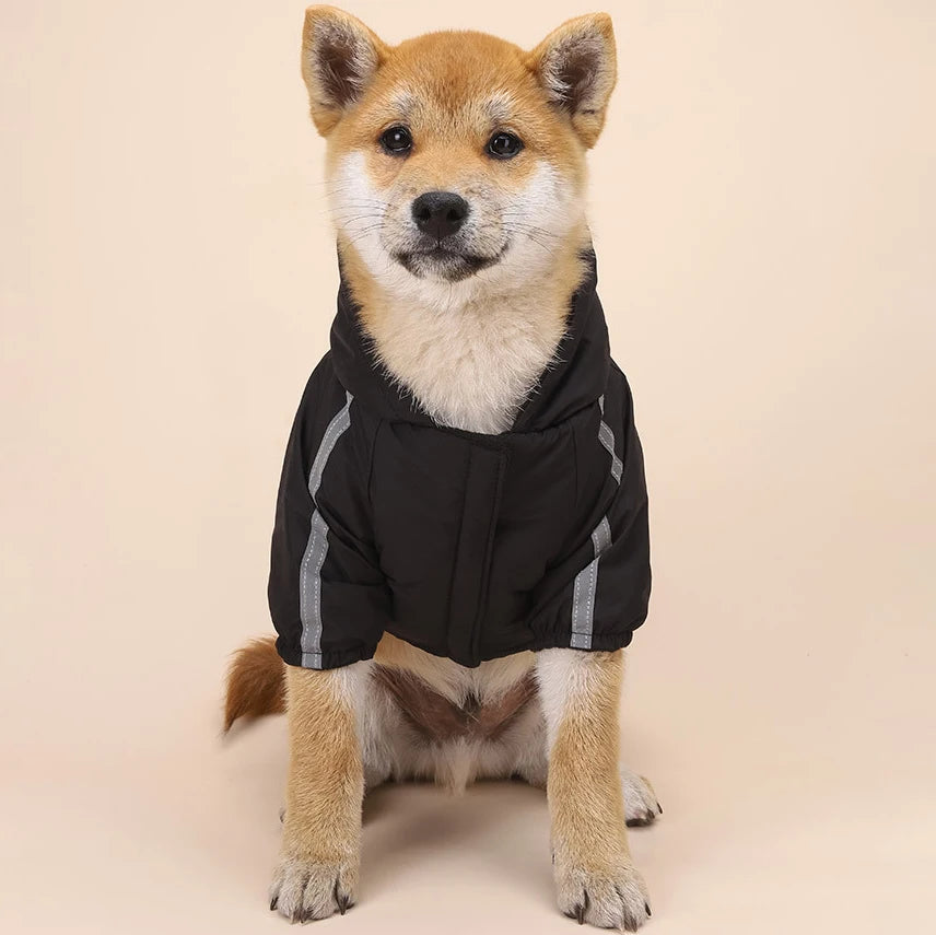 Choice Dog Waterproof Coat With Reflective Hoodie Face Print