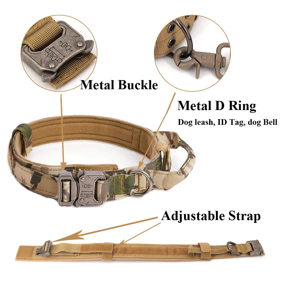 PETRAVELCN Dog Tactical Harness Leash Vest Set Patches For Training Walking