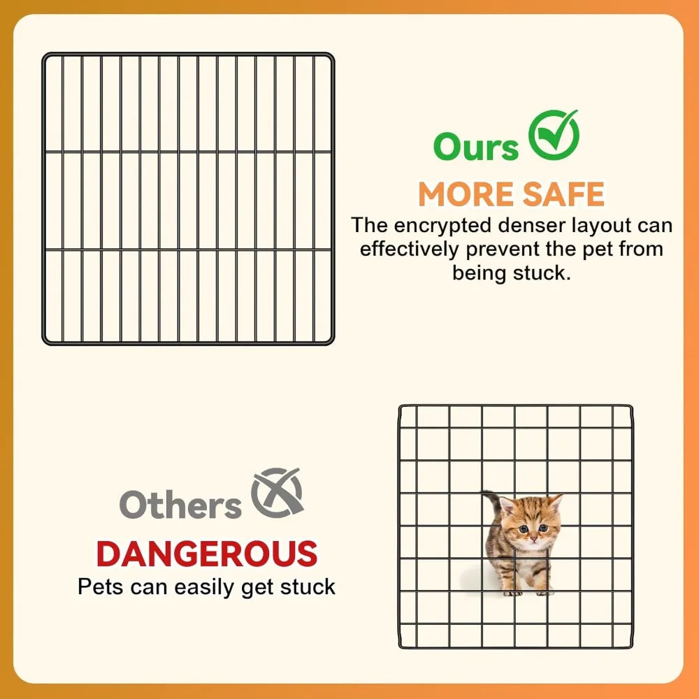 Three-Tier DIY Cat Cage Catio With Hammock For Indoor Outdoor