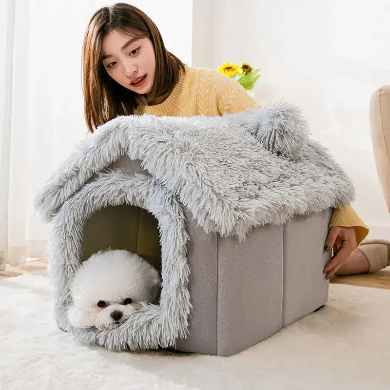 Indoor Soft Dog Bed Cave Kennel For Small Dogs Cozy