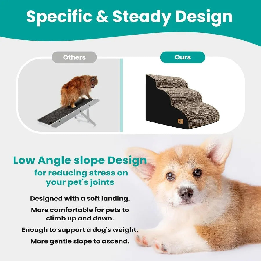 Dog Door Curved Ramp For Dogs With Non Slip