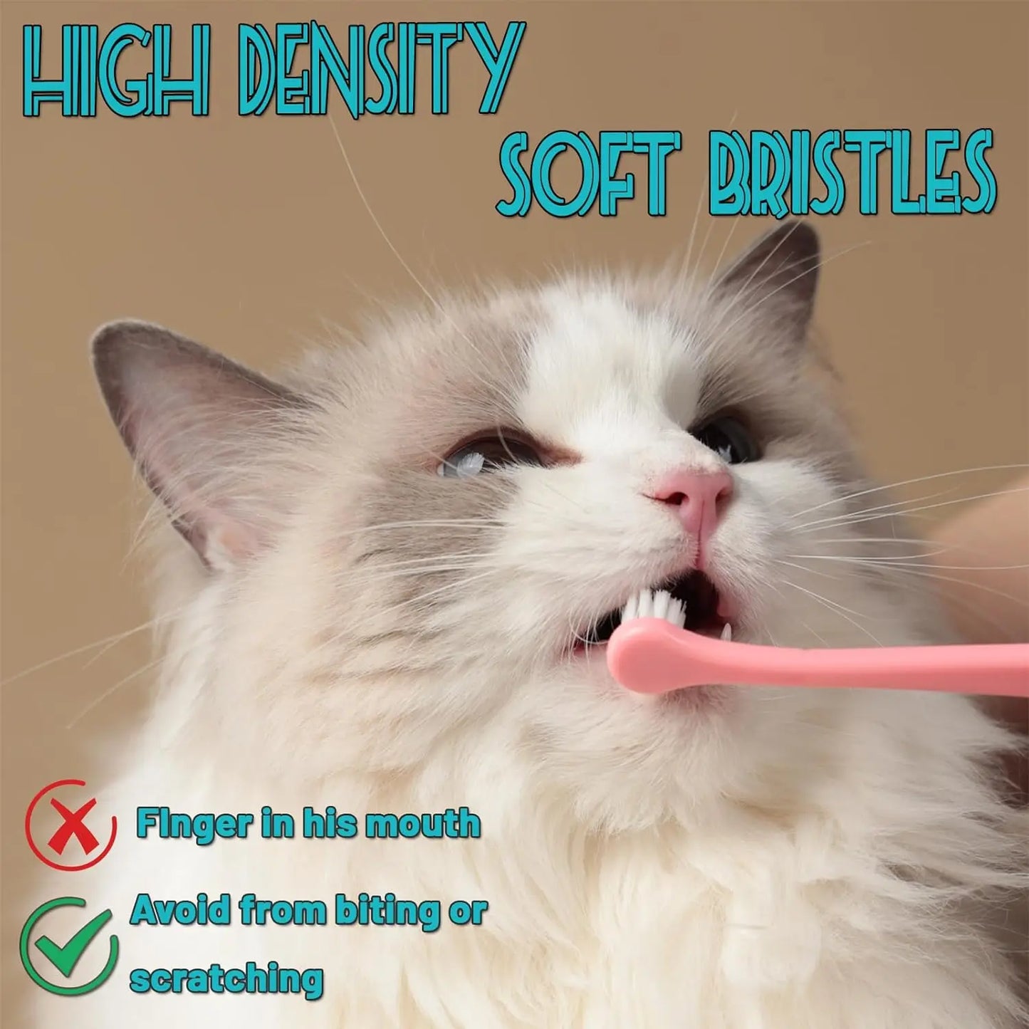 YTYIN Dog Cat Toothbrush Micro Head For Pet Dental Care