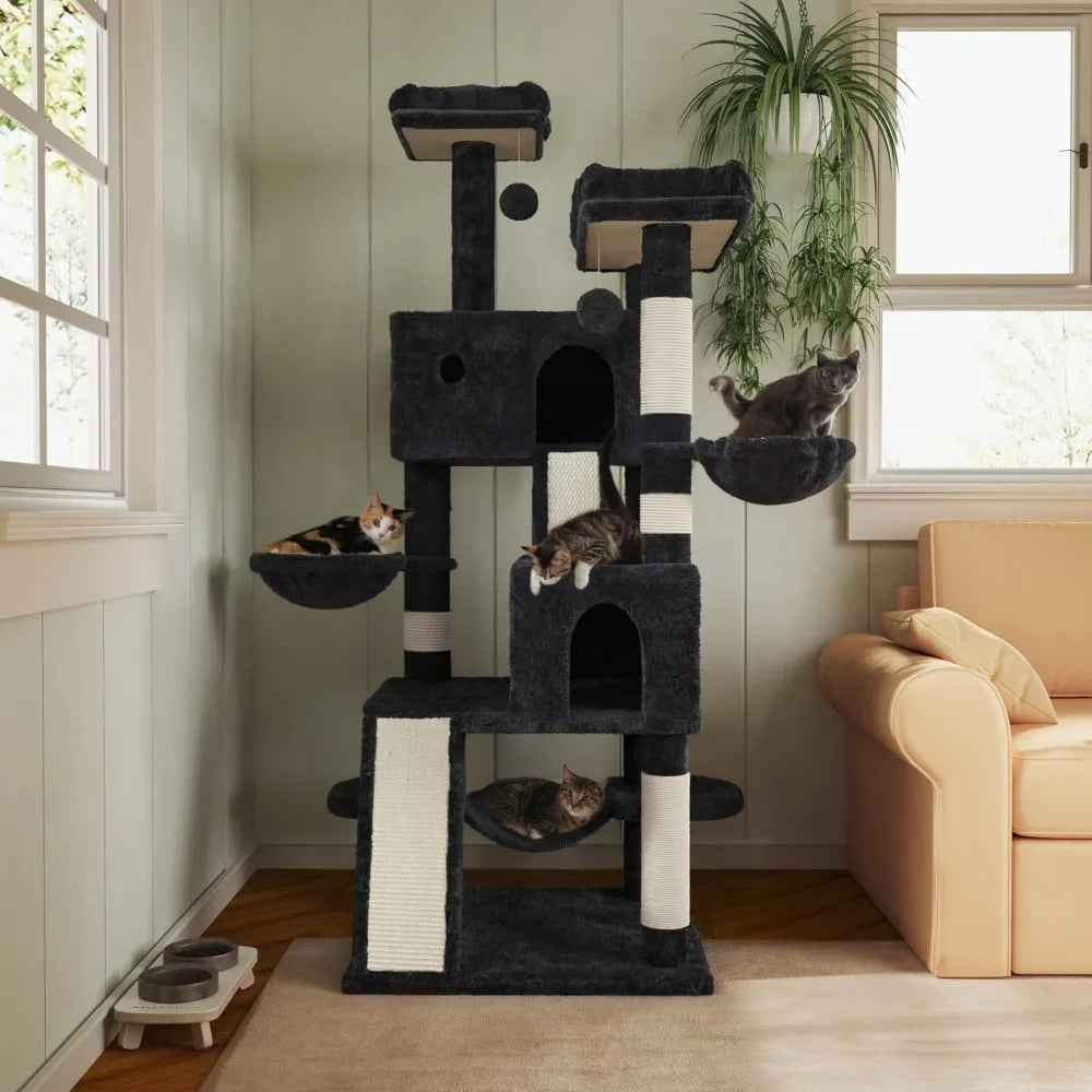 DAFIFY Cat Tree Tower With Sisal Posts And Plush Perches