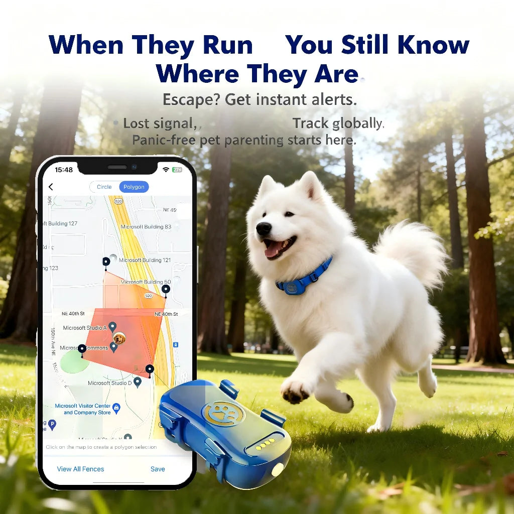WANWAYTECH GPS Pet Tracker Real Time Tracking With Unlimited Range