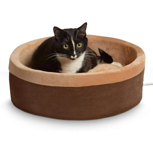 KH Pet Products Thermo Kitty Heated Calming Bed For Cats