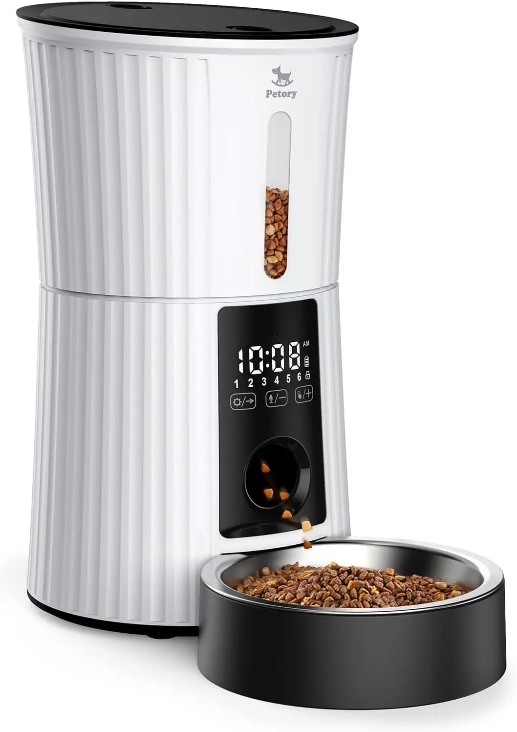 Automatic Cat Feeder With Timer 4L Food Dispenser 6 Meals