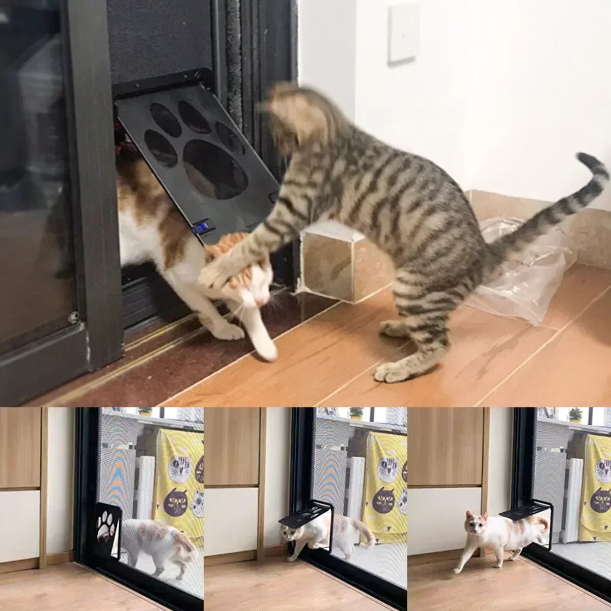 NONEDog Magnetic Pet Door Lockable Screen for Cats and Dogs