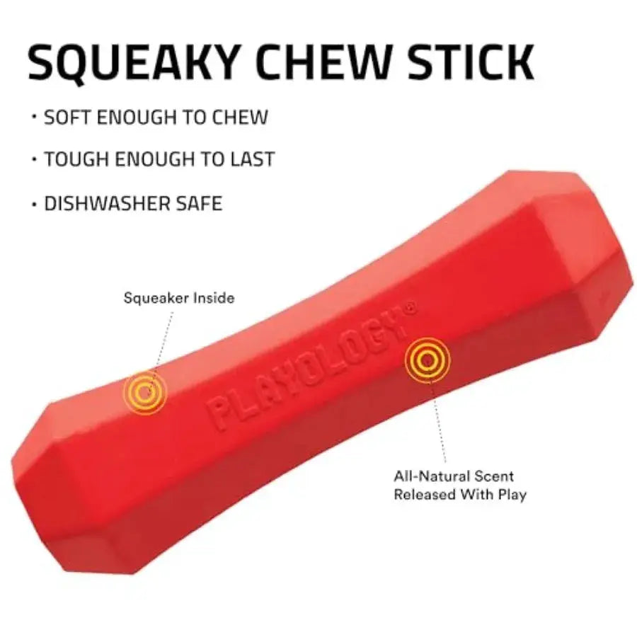 Squeaky Chew Stick Dog Toys Beef Scented and Peanut Butter Scented for Medium Dogs up to 50 lbs Engaging All-Natural Scented Do by Furtastic Pet Essentials